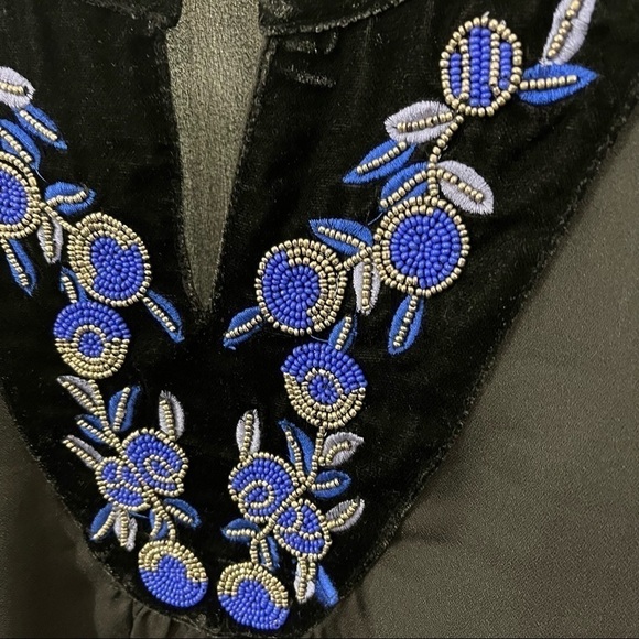 Ellos Embellished Black Top Size 12 New With Tags - Picture 3 of 12
